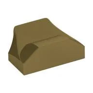 Brick Wedged, Curved 1 x 2 x 2/3 No Studs, Wing End, Metallic Gold