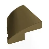 Brick Wedged, Curved 2 x 2 with Stud Notch Right, Metallic Gold