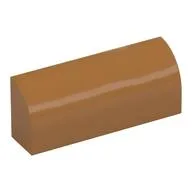 Brick Curved 1 x 4 x 1 1/3 No Studs, Medium Nougat