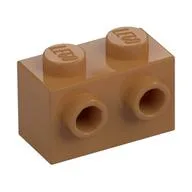 Brick Special 1 x 2 with 2 Studs on 1 Side, Medium Nougat