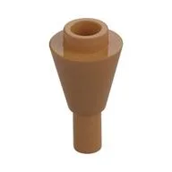 Cone 1 x 1 Inverted with Bar at Bottom (Ice Cream Cone), Medium Nougat