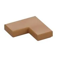 Tile 2 x 2 Corner, Medium Nougat