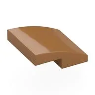 Brick Curved 2 x 2 x 2/3, Medium Nougat