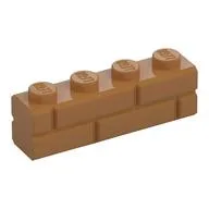 Brick Special 1 x 4 with Masonry Brick Profile, Medium Nougat