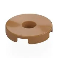 Tile Special Round 2 x 2 with Hole, Medium Nougat