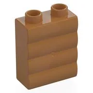 Duplo Brick 1 x 2 x 2 Log Effect, Medium Nougat