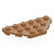 Wedge Plate 3 x 6 Cut Corners, Medium Nougat