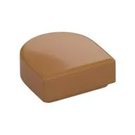 Tile Round 1 x 1 Half Circle, Medium Nougat