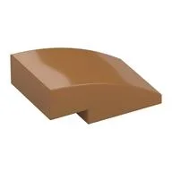 Brick Curved 3 x 2 No Studs, Medium Nougat