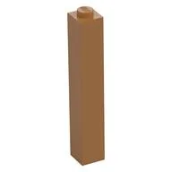 Brick 1 x 1 x 5 with Solid Stud, Medium Nougat
