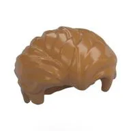 Hair Swept Back with Slight Widow's Peak and Short Side Burns [Plain], Medium Nougat