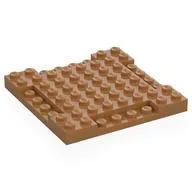 Plate Special 8 x 8 x 2/3 with Four 1 x 4 Recessed Edges, Medium Nougat