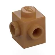 Brick Special 1 x 1 with Studs on 2 Adjacent Sides, Medium Nougat