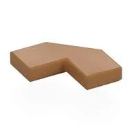 Tile Special 2 x 2 Corner with Cut Corner - Facet, Medium Nougat