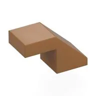 Brick Sloped 45° 2 x 1 with 2/3 Inverted Cutout and no stud, Medium Nougat