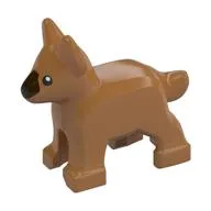 Animal, Dog, Small (Puppy), Alsatian / German Shepherd (Police Dog) with Black Eyes and Dark Brown Muzzle Print, Medium Nougat