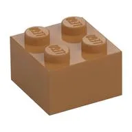 Brick 2 x 2, Medium Nougat