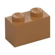 Brick 1 x 2, Medium Nougat