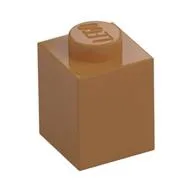 Brick 1 x 1, Medium Nougat