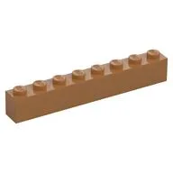Brick 1 x 8, Medium Nougat