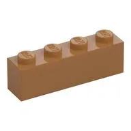 Brick 1 x 4, Medium Nougat