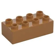Duplo Brick 2 x 4, Medium Nougat