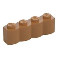 Brick Special 1 x 4 Palisade [aka Log], Medium Nougat