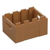 Box / Crate with Handholds 3 x 4 x 1 2/3, Medium Nougat