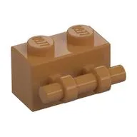 Brick Special 1 x 2 with Handle, Medium Nougat