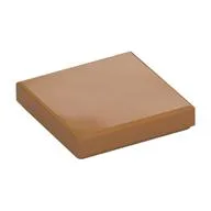 Tile 2 x 2 with Groove, Medium Nougat