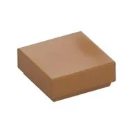 Tile 1 x 1 with Groove, Medium Nougat