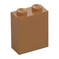 Brick 1 x 2 x 2 with Inside Stud Holder, Medium Nougat