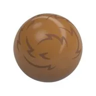 Technic Ball Joint with Dark Brown Fur (Tribble) Print, Medium Nougat