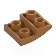 Brick Curved Inverted 2 x 2 x 2/3, Medium Nougat