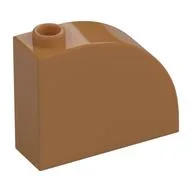Brick Curved 1 x 3 x 2, Medium Nougat