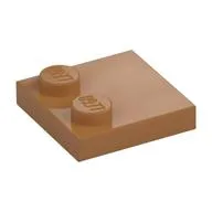 Plate Special 2 x 2 with Only 2 studs, Medium Nougat