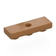 Tile Special 1 x 3 Inverted with Center Hole, Medium Nougat
