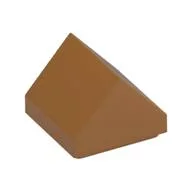 Brick Sloped Double 45° 1 x 1, Medium Nougat