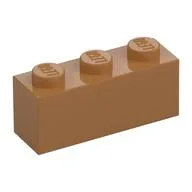 Brick 1 x 3, Medium Nougat