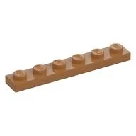 Plate 1 x 6, Medium Nougat