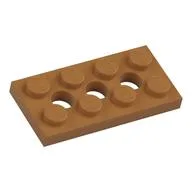 Technic Plate 2 x 4 [3 Holes], Medium Nougat