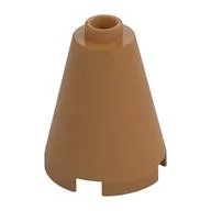 Cone 2 x 2 x 2, Open Stud, Medium Nougat