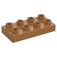 Duplo Plate 2 x 4, Medium Nougat