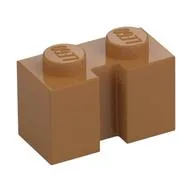 Brick Special 1 x 2 with Groove, Medium Nougat