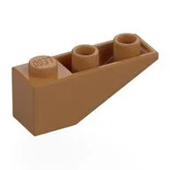 Brick Sloped Inverted 33° 3 x 1 with Internal Stopper and No Front Stud Connection, Medium Nougat