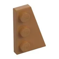 Wedge Plate 3 x 2 Right, Medium Nougat