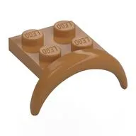 Wheel Arch, Mudguard 2 x 3 x 1 1/3 with 2 x 2 Plate, Medium Nougat