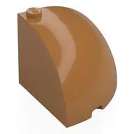 Brick Round Corner 4 x 4 x 3 Quarter Dome Top, Medium Nougat