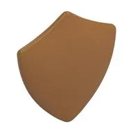 Shield Triangular with Spiked Top [Plain], Medium Nougat