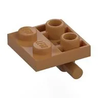 Plate Special 2 x 2 with Horizontal T-Bar Underneath, Medium Nougat